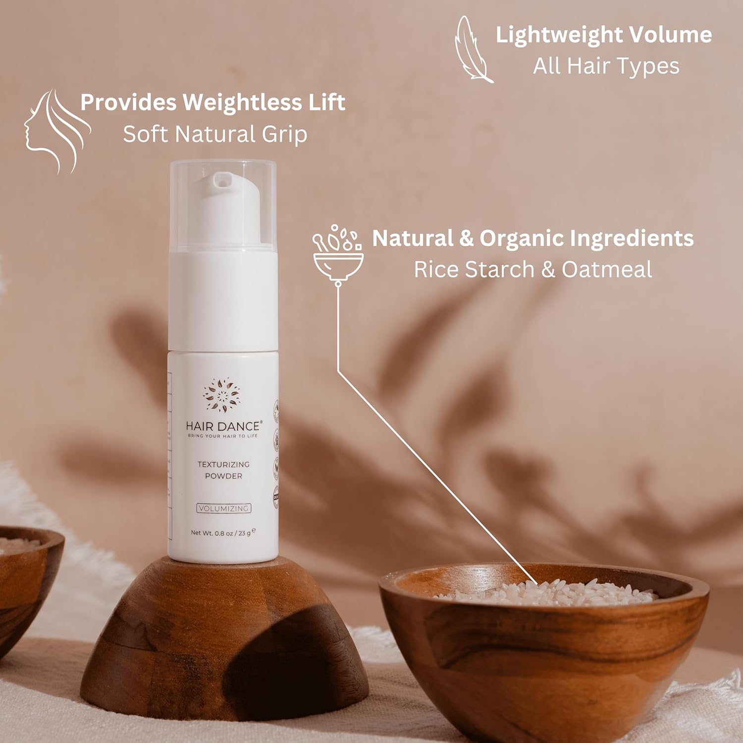 Volumizing Styling Powder by [Brand Name] - Natural & Organic Formula for Soft Volume | Unscented, All Hair Types