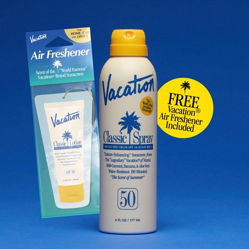 Vacation Classic Sunscreen Spray SPF 50 - Water-Resistant & Lightweight | 6 Fl. Oz. - Vegan & Dermatologist-Tested