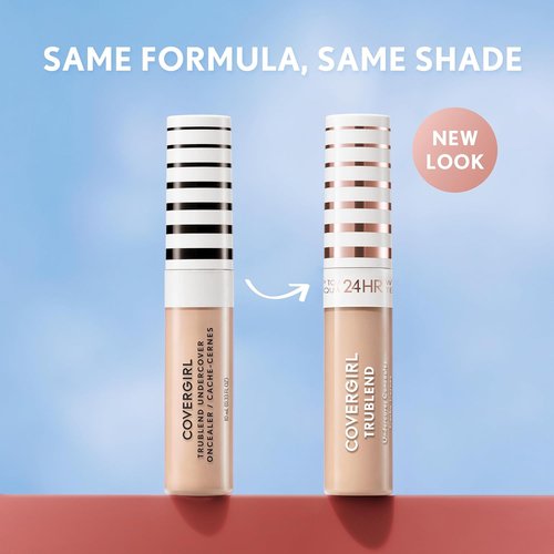 COVERGIRL TruBlend Undercover Concealer - Buildable Full Coverage, 24-Hour Matte Finish | L400 Classic Ivory