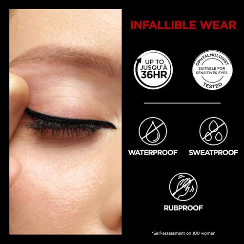 L'Oreal Paris Infallible Grip Gel Eyeliner Pencil - Waterproof, Smudge-Resistant, 36HR Wear, Brown Denim, 0.01 Oz