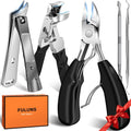 Toenail Clippers for Seniors Thick Ingrown Toenails, Large Angled Nail Clippers for Men with Catcher, Heavy Duty Slanted Fingernail Clipper Long Handle Nail Cutter Gifts for Men Women Adults