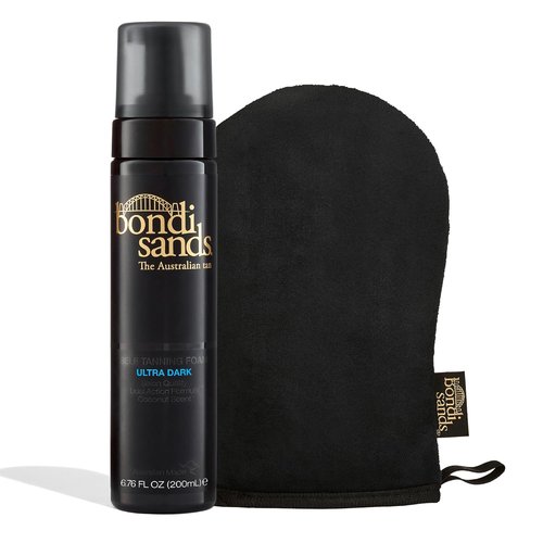Bondi Sands Ultra Dark Self Tanning Foam - Lightweight Sunless Formula + Reusable Application Mitt