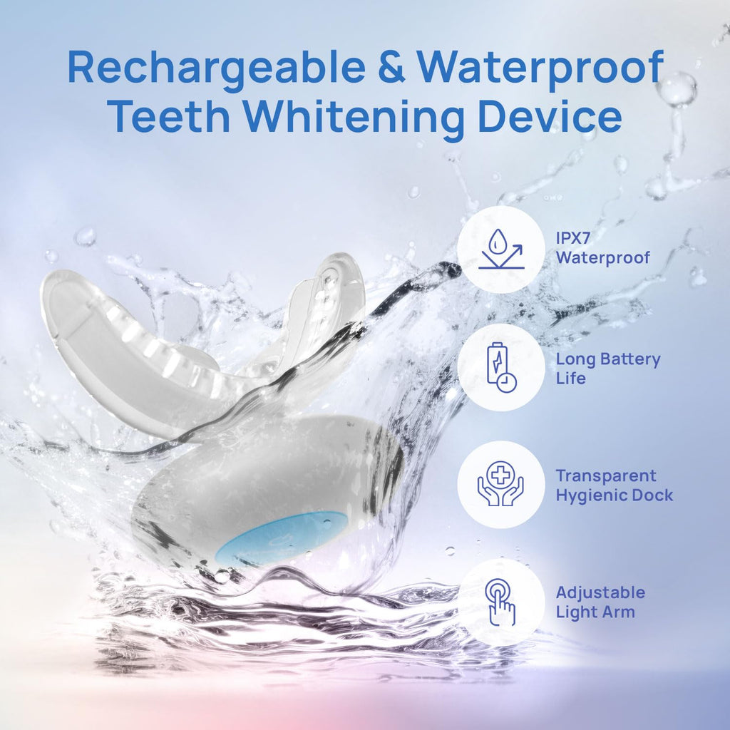 Whitebite Pro Vertical Dual LED Teeth Whitening Kit with Charging Dock – Professional at-Home Dental Whitening Machine with Pens, Tooth Stain Remover for Sensitive Teeth, Travel-Friendly Oral Hygiene