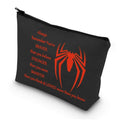 LEVLO Spider Movie Cosmetic Make Up Bag Movie Fans Inspired Gift You Are Braver Stronger Smarter Than You Think Spider Makeup Zipper Pouch Bag For Women Girls (Spider B Bag)