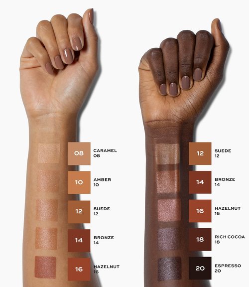 MAKE Beauty Diffusion Dew Skin Tint. Sheer to Medium Coverage Radiant Finish. Blurring, Smoothing, and Brightening for Glowing Complexion. Enhanced with Niacinamide and Adenosine. Neutral 02