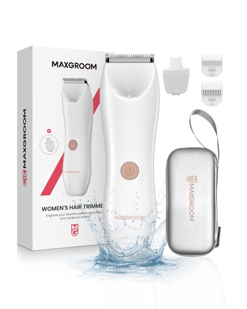 Heyfeel Women's Electric Hair Trimmer, IPX7 Waterproof Bikini Trimmer with LED Light, USB Rechargeable Razor for Pubic & Body Hair, Wet/Dry Use, Gift for Women, Wife, Girls