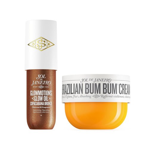 Sol de Janeiro Glow & Go Bronze Bundle - Brazilian Bum Bum Cream 8.1 fl oz & Copacabana Glow Oil 2.5 fl oz
