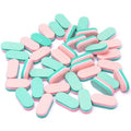 Diesisa Mini Nail Files Block, 100/180 Grit Sponge Nail Buffers for Acrylic Nails, Mini Buffing Block Double Sided for Manicure Tools 40 Count - Green/Pink