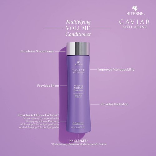 Alterna Haircare CAVIAR Anti-Aging Conditioner - Travel Size 1.35 Fl Oz | Boost Volume for Fine Hair | Sulfate Free
