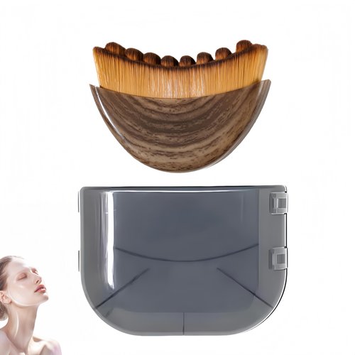 Lymphatic Face Brush for Gentle Facial Massage, Reduce Puffiness & Boost Circulation – Contour Brush for Jawline & Neck