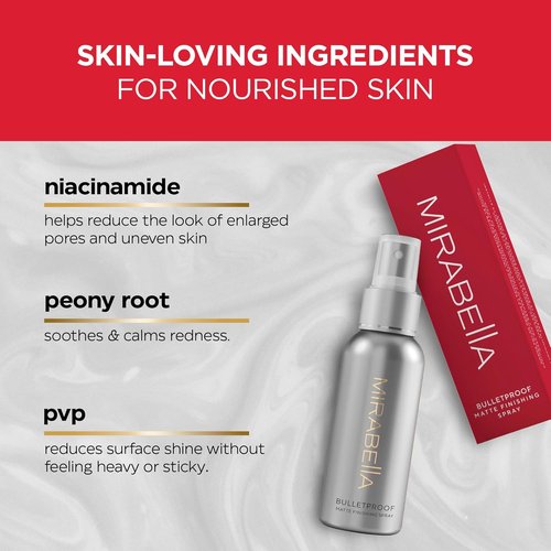 Mirabella Bulletproof Matte Setting Spray - Long-Lasting Makeup Finisher for All Skin Types