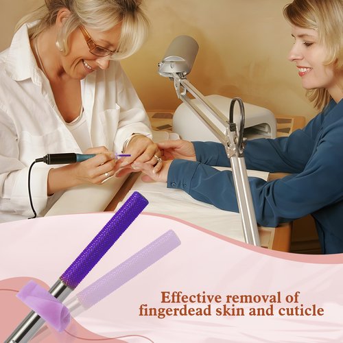 Cnynail 3/32”Tungsten Carbide Nail Drill Bit, Buffer Cuticle Remover, Nail Buffer & Prep File, Two-Way Rotation, Fine Grit for Manicure, Pedicure, Home & Salon Use (3XF Grit, Purple)