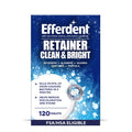 Efferdent Retainer Cleaner Tablets for Aligners, Mouth Guards & Night Guards, Clean & Bright, 120 Count, 3-Minute Daily Retainer Cleaner, Tough Stain & Odor Remover for Dental Appliances