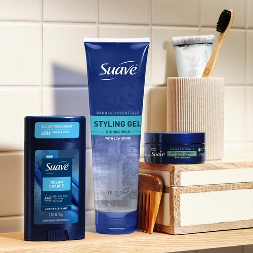 Suave Antiperspirant Deodorant for Men Variety 4-Pack – Active Sport, Bergamot & Wood + Ocean Charge, Marine & Driftwood, 48H Sweat & Odor Protection, 2.7 Oz Ea