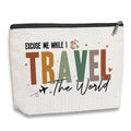 Funny Travel Gifts for Women Travel Essentials Makeup Bag Flight Vacation Gifts for Travelers Travel Lovers Birthday Gifts for Mom Daughter Bride Friends Girls Trip Female Travel Toiletry Bag