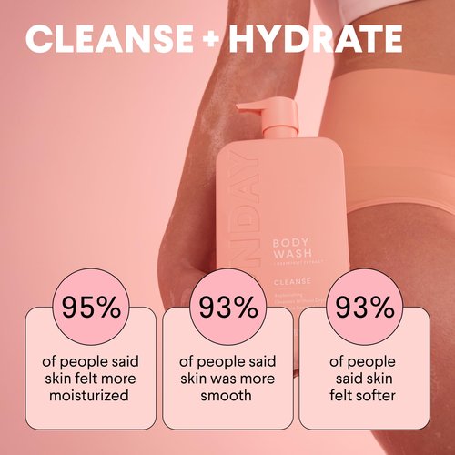 MONDAY HAIRCARE CLEANSE Body Wash with Grapefruit Extract, Hyaluronic Acid, Shea Butter, Coconut Oil for Normal to Oily/Combination Skin 900 mL (Dual Pack)