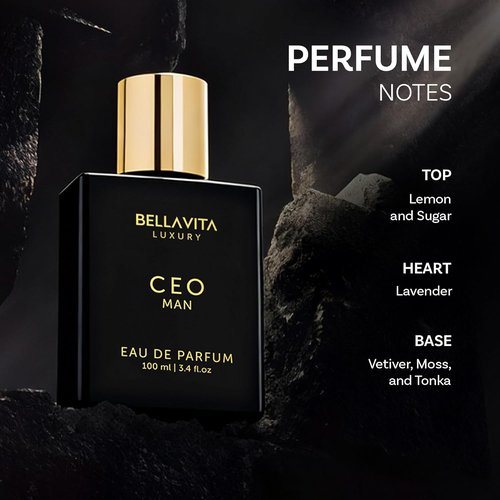 Bellavita Luxury CEO MAN Eau de Parfum - Long Lasting Men's Fragrance | 100 ml | Mandarin, Lemon, Lavender, Vetiver Notes