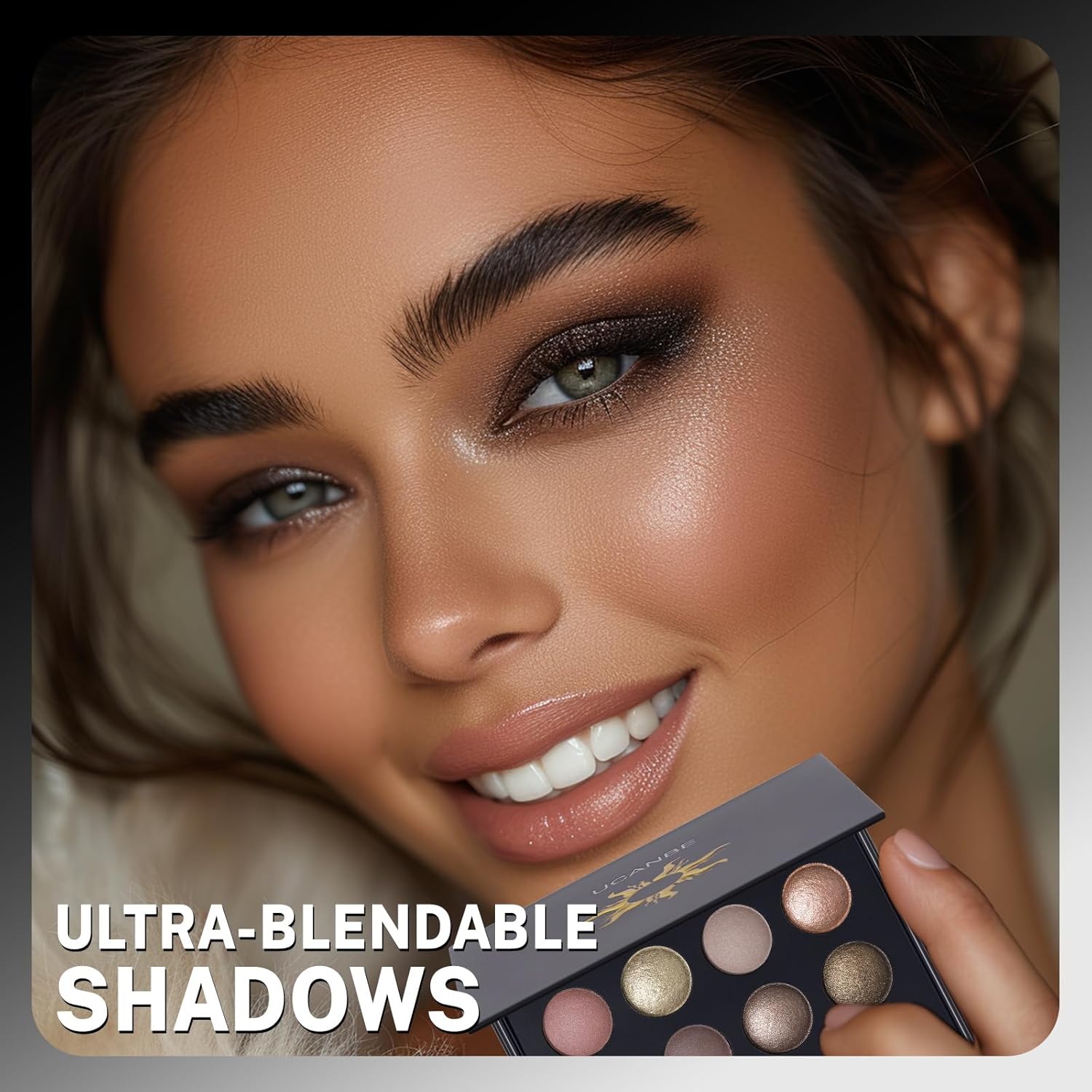 UCANBE Baked Eyeshadow Palette - 16 Highly Pigmented Nude Colors with Matte & Glitter Finish