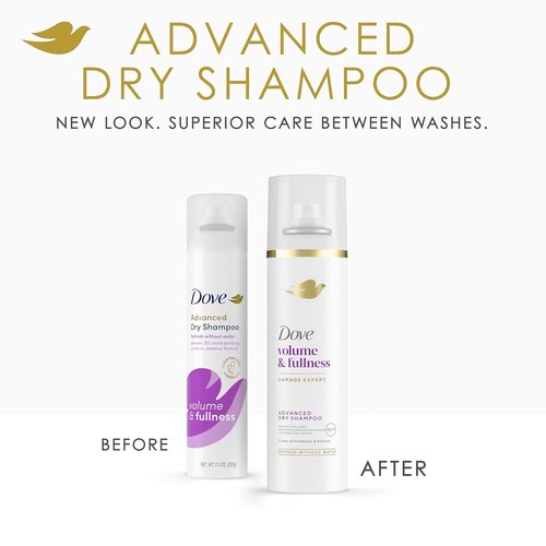 Dove Dry Shampoo Spray - Volume & Fullness | Absorbs Oil for Fresh Hair - 5 oz (2-Pack)