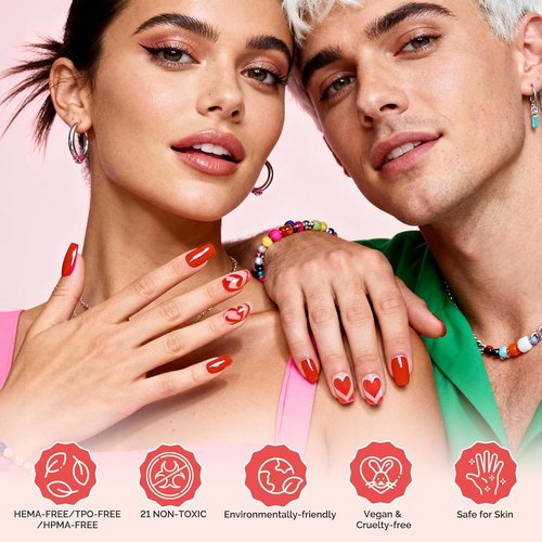 MelodySusie Gel Nail Polish Set - HEMA Free Plant-Based Formula, 6 Macaron Colors | 0.56 fl. oz Bottles