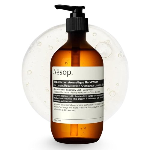 Aesop Resurrection Aromatique Hand Wash - Gentle Hydrating Soap with Mandarin, Rosemary & Lavender | 16.9 oz