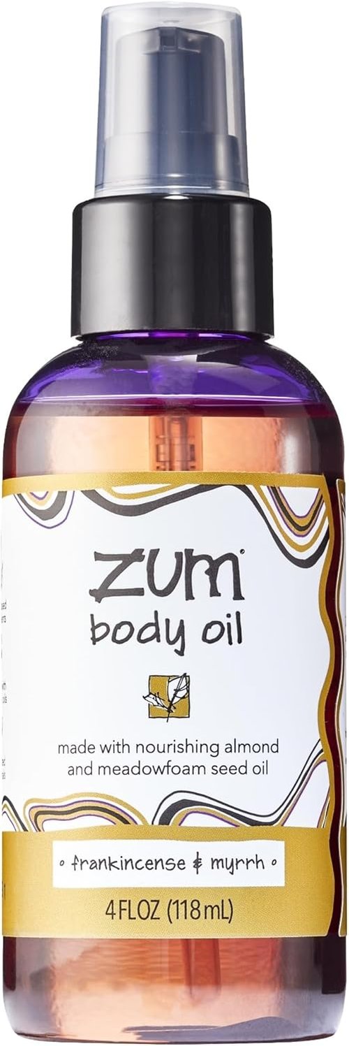 Indigo Wild Zum Frankincense & Myrrh Body Oil - Nourishing Massage Oil for Hydration - 4 fl oz