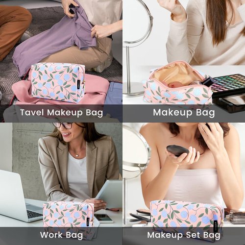 MAANGE Small Makeup Bag 2 PCS Cosmetic Bags for Women Oxford Fabric Make up Bag for Purse Portable Travel Zipper Makeup Pouch