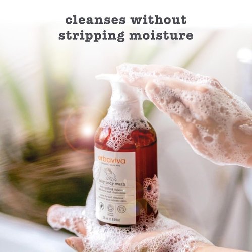 Erbaviva Baby Body Wash - Gentle & Nourishing Formula | 8 Fl Oz for Delicate Skin