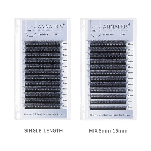 ANNAFRIS 8D Premade Fan W Shape Eyelash Extensions 0.07 C Curl 8-15mm Mix Volume Self Fanning False Lashes Makeup Supplies Professional Use Lash Extension(0.07 C, 8-15mm Mix)