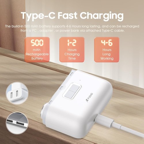 Electric Nail Clipper & Polisher, 2-in-1 Automatic Nail Trimmer for All Ages, 2-Speed Fingernail Clipper with LED Light, Rechargeable & Silent Designed Manicure Set for Baby Kids Seniors Weak Hands