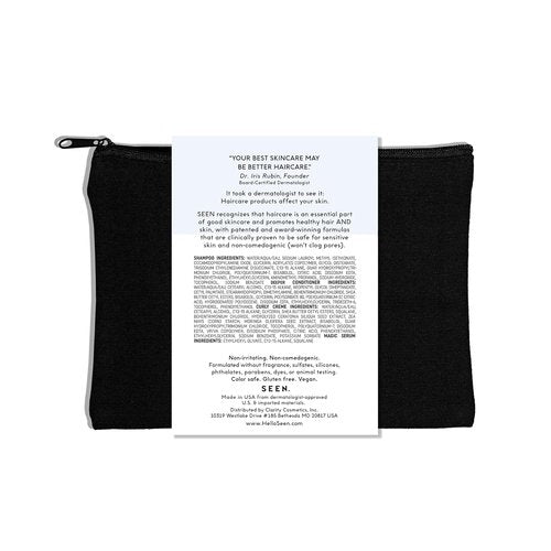 SEEN Curly On The Go Kit - Fragrance-Free Curl-Defining Hair Bundle for Sensitive Skin | Anti-Frizz & Heat Protectant