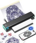 Phomemo Tattoo Stencil Printer, M08F Wireless Thermal Tattoo Printer with 10pcs Transfer Paper, Compatible with Phone/Tablet/PC, Tattoo Supplies for Tattoo Artist & Beginner, Black & Green