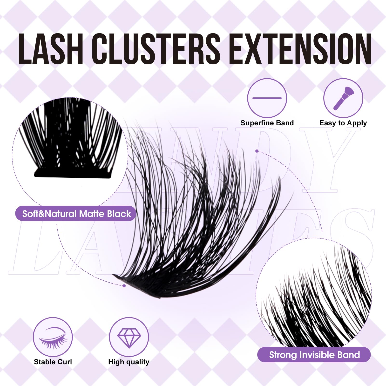 WENDY LASHES 3D-Effect Lash Clusters 100D+200D Eyelash Extensions 119PCS Wispy Lash Cluster 12-16mm Fluffy Eyelashes Cluster D-Curl Individual Lashes DIY Cluster
