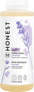 The Honest Company Foaming Bubble Bath | Tear-Free, Hypoallergenic Lavender Calm, 12 fl oz