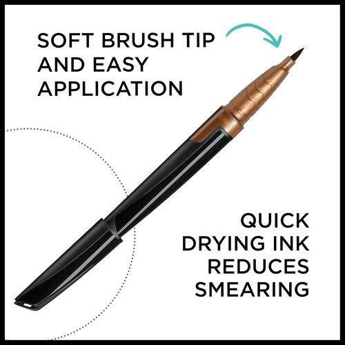 BIC BodyMark Freckle Pen - Soft Brush Tip for Natural Look | Dark Brown, Cosmetic Quality