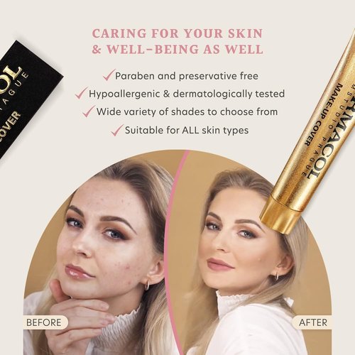 Dermacol Mini Full Coverage Foundation - Liquid Matte Makeup with SPF 30 | Waterproof for Oily Skin, Shade 209