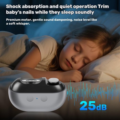 Imwing Easyclip, Imwing Nail Clipper,Electric Nail Grinder & Trimmer 2 - in - 1 with LED Light, Safe Automatic Nail Clipper for Seniors, Adults, Kids, Baby(Gray)