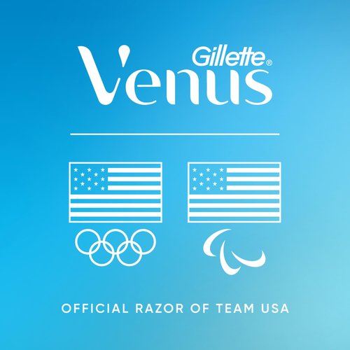 Gillette Venus Extra Smooth Sensitive Gold Women's Razor Handle + 2 Blade Refills, includes Shower Holder