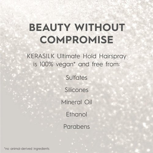 Kerasilk Ultimate Hold Hairspray for Ultra-Strong Hold & Shine, Vegan and Sulfate-Free, 300 ml