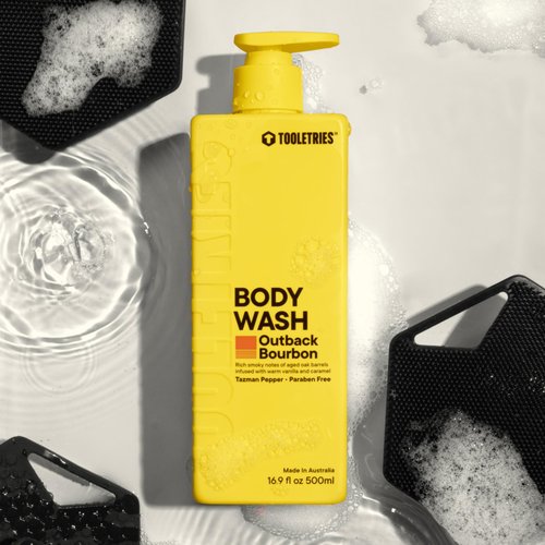 TOOLETRIES Body Scrub Kit - Silicone Body Scrubber & Storage Hook, Superior Lather Men's Body Wash - Bathroom & Shower Toiletries for Men, Travel Essentials