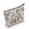 LEVLO Chiropractor Cosmetic Bag Massage Therapist Gift I Can't Adjust Your Attitude But I Can Adjust Your Spine Zipper Pouch Bag(I CAN'T ADJUSTBag)