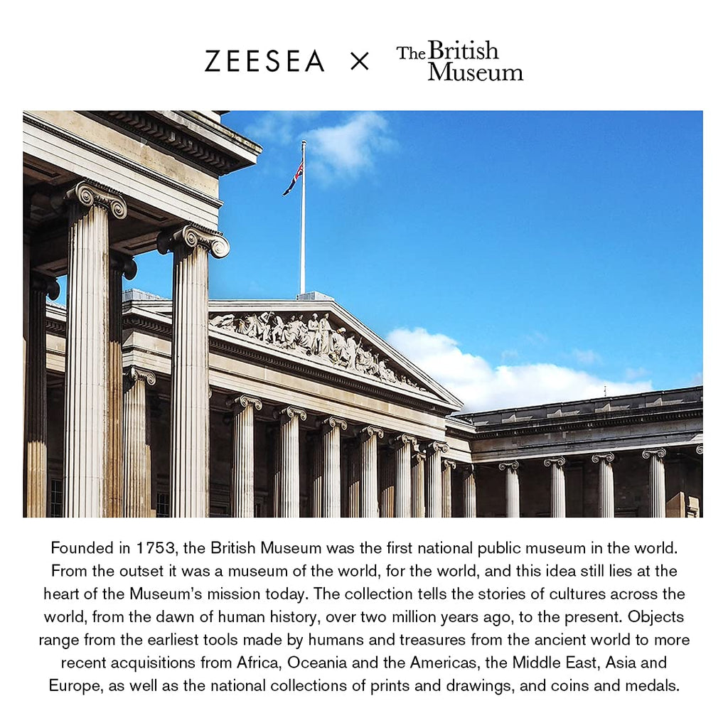 zeesea Egypt Eyeshadow Palette The British Museum Collection, Matte Shimmer Glitter Blendable High Pigmented 16 Shades Eye Makeup Palette (04# Cobra)