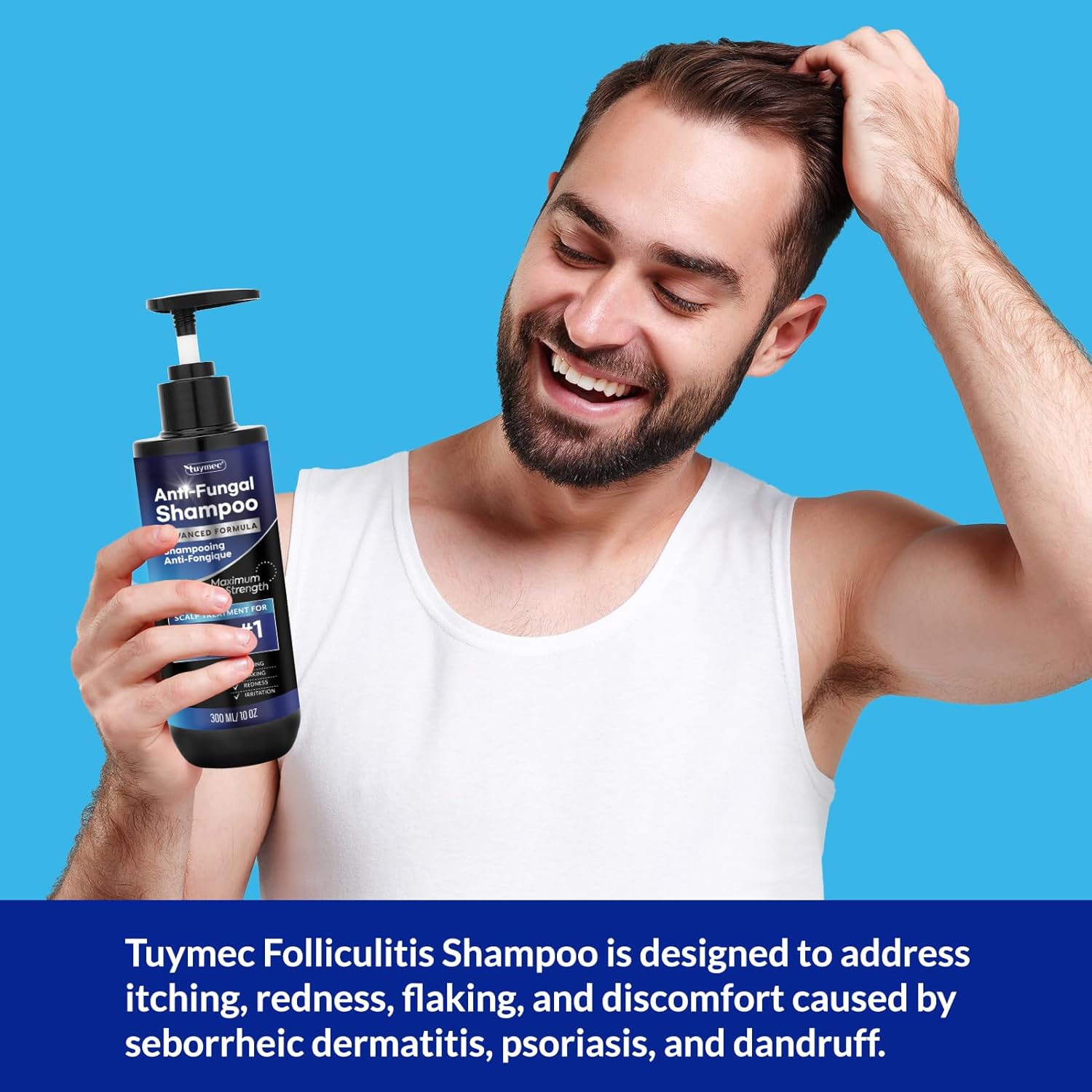 Tuymec Psoriasis Shampoo - Anti-Fungal & Anti-Dandruff Treatment for Men & Women | 300ML