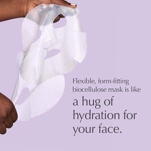 Exuviance Pick-Me-Up Plumping Mask - Pure Hyaluronic Acid & Caffeine for Instant Hydration | 0.7 oz Sheet Mask