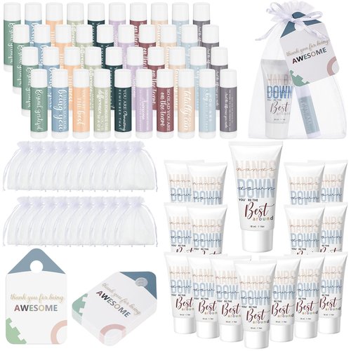 Heigble 20 Sets Thank You Gifts Bulk for Women Employee Appreciation Gifts Hand Cream and Lip Balm Set Inspirational Hand Lotion for Nurses Office Staff Female Coworker Team Volunteers Guests