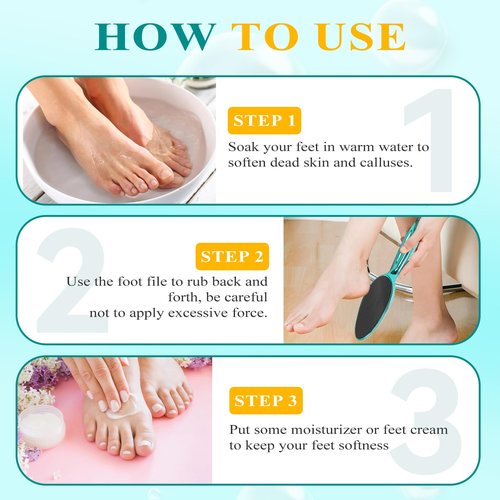 HovuuTuig Glass Foot File, Foot Scrubber for Hard Skin Remover - Foot Callus Remover, Pedicure Tools for Feet Dead Skin, Foot Care for Women and Men, Gentle Effective Heel Scraper (Metallic Green)