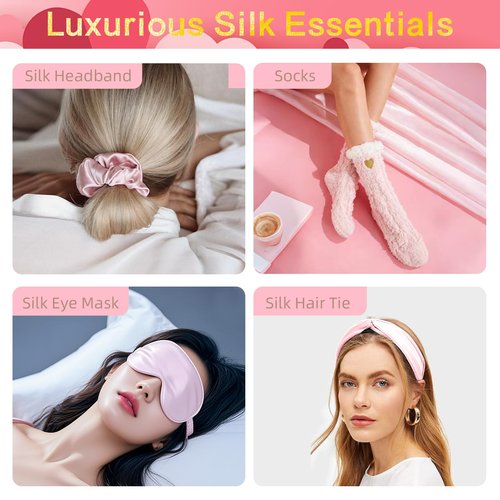 LuckyBundle Birthday Gifts for Women - Luxury Self Care Gift Basket for Her, Mom, Sister, Bestied Coworker - Unique Spa Care Package with Flannel Blanket - Ideal for Mother's Day, Get Well Soon