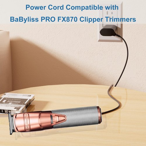 Replacement for BaByliss PRO Trimmer Charger Cord Compatible with BaByliss PRO FX870 FX788 FX787 FXSSM FX820 FX726 FX825 Clipper Trimmers, 4.5V Power Cord is ETL Certified