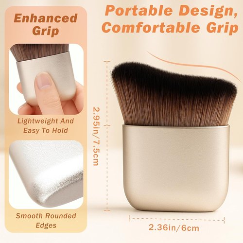 Kabuki Self Tanner Brush - Flawless Full Body & Face Makeup Applicator for Tanning & Bronzing