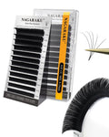 NAGARAKU Easy Fan Eyelash Extensions Volume Lash 0.03 CC Curl 8-15mm Mix Tray Rapid Blooming Faux Mink Cluster Easy Fanning Pestañas Soft Natural Lashes Supplies for Beginners & Professional Salon